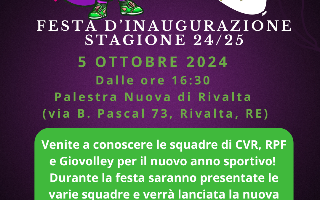 Il CVR inaugura la nuova stagione con una festa il 5 ottobre